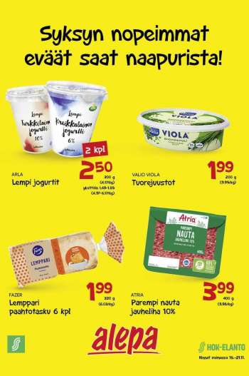 Alepa tarjoukset  - 15.11.2023 - 21.11.2023.