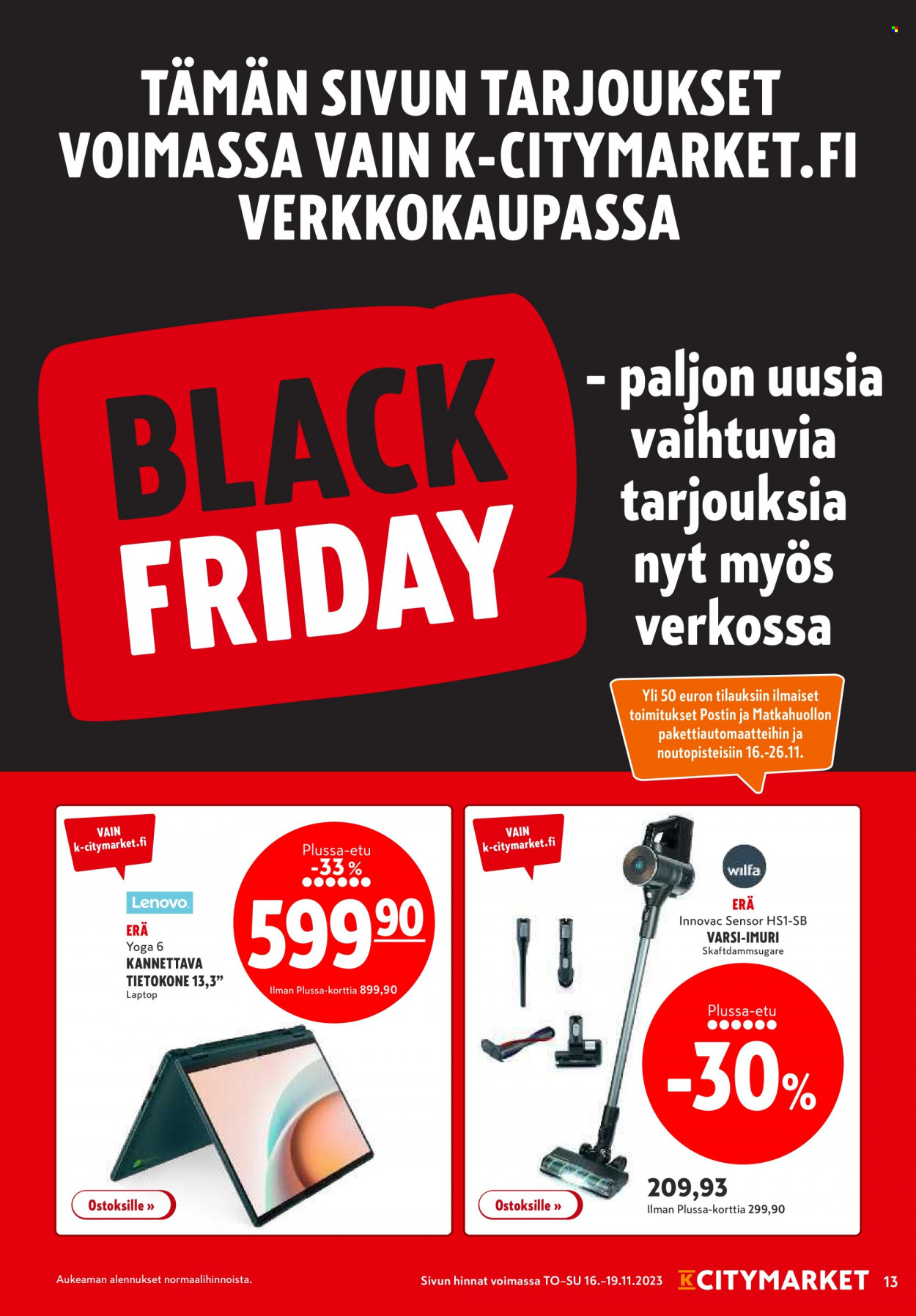 K-citymarket tarjoukset - 16.11.2023 - 26.11.2023. Sivu 13