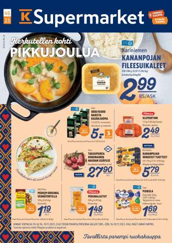 K-Supermarket tarjoukset  - 16.11.2023 - 19.11.2023.