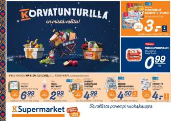 K-Supermarket tarjoukset  - 20.11.2023 - 22.11.2023.
