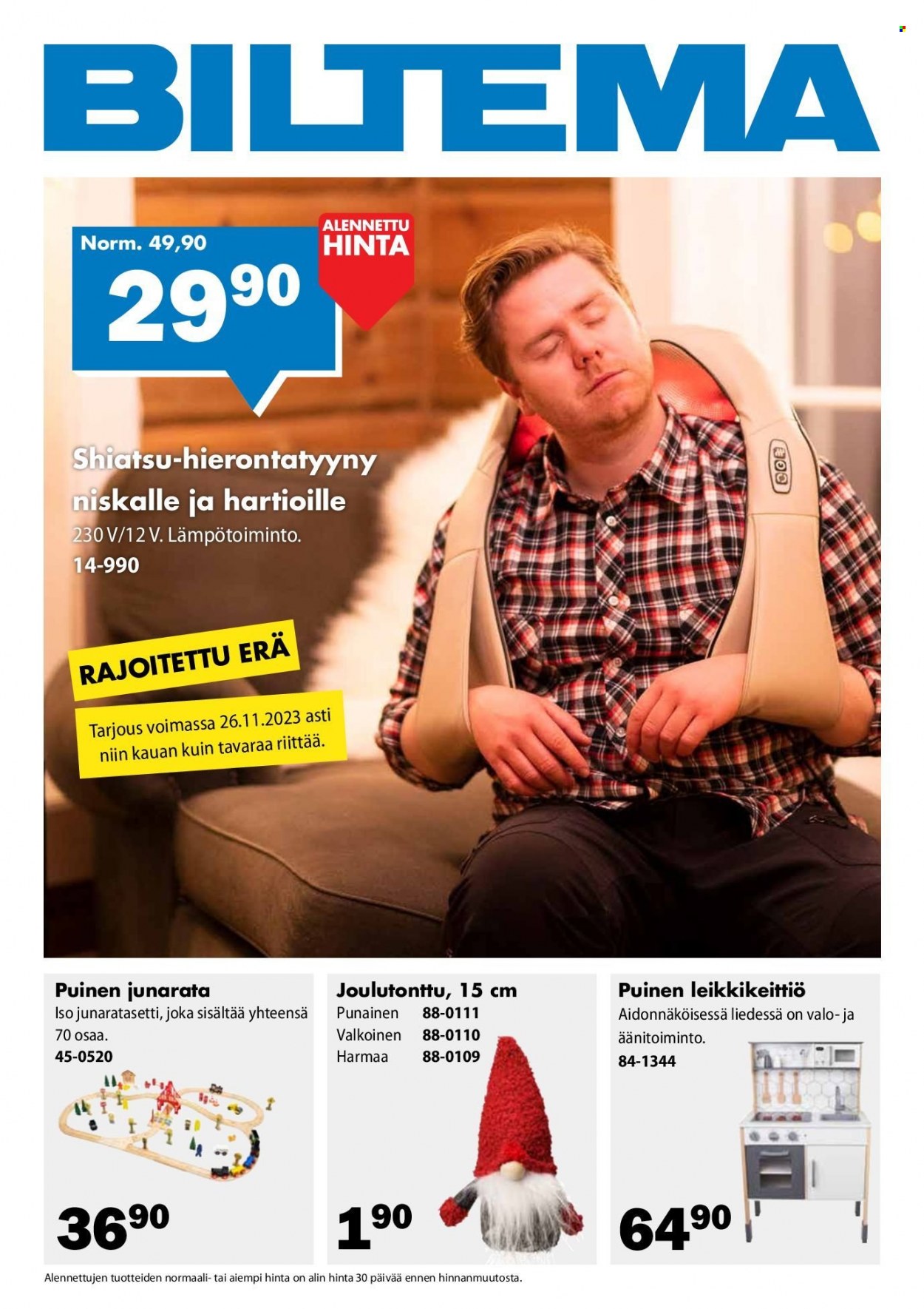 Biltema tarjoukset - 22.11.2023 - 26.11.2023. Sivu 1