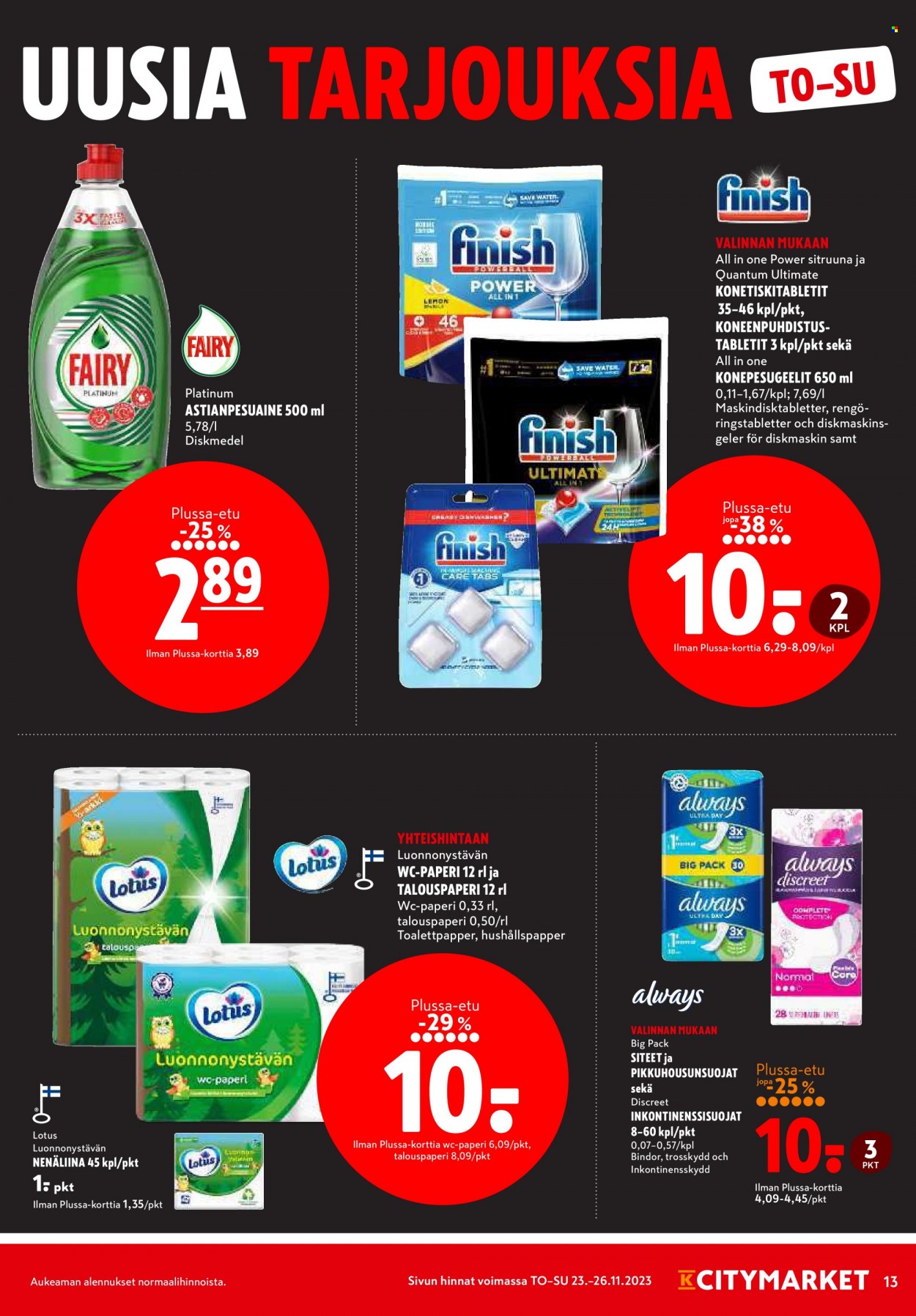 K-citymarket tarjoukset - 23.11.2023 - 26.11.2023. Sivu 13