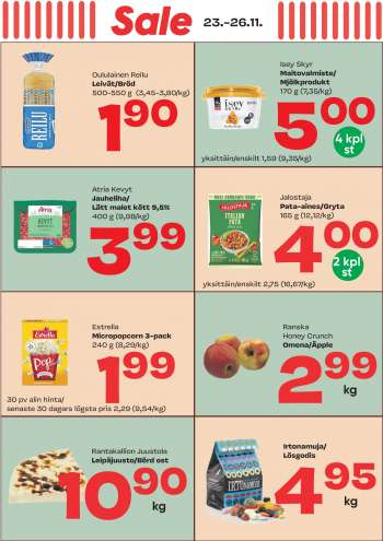 Sale tarjoukset  - 23.11.2023 - 26.11.2023.