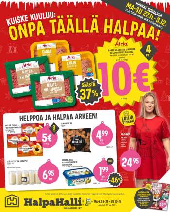 HalpaHalli tarjoukset  - 27.11.2023 - 03.12.2023.
