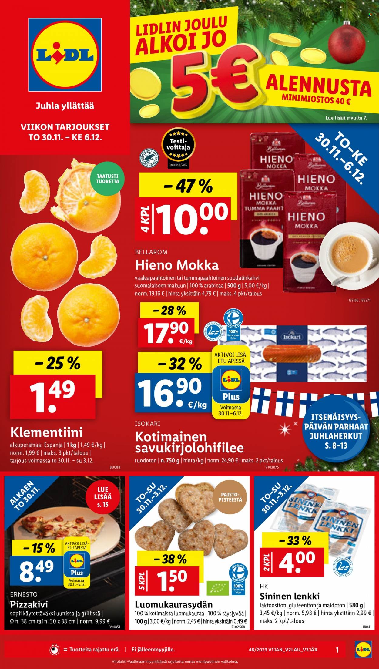Lidl tarjoukset - 30.11.2023 - 06.12.2023. Sivu 1