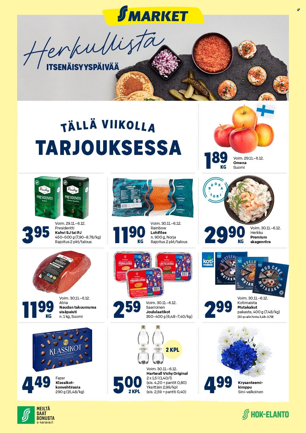 S-market tarjoukset - 30.11.2023 - 06.12.2023. Sivu 1