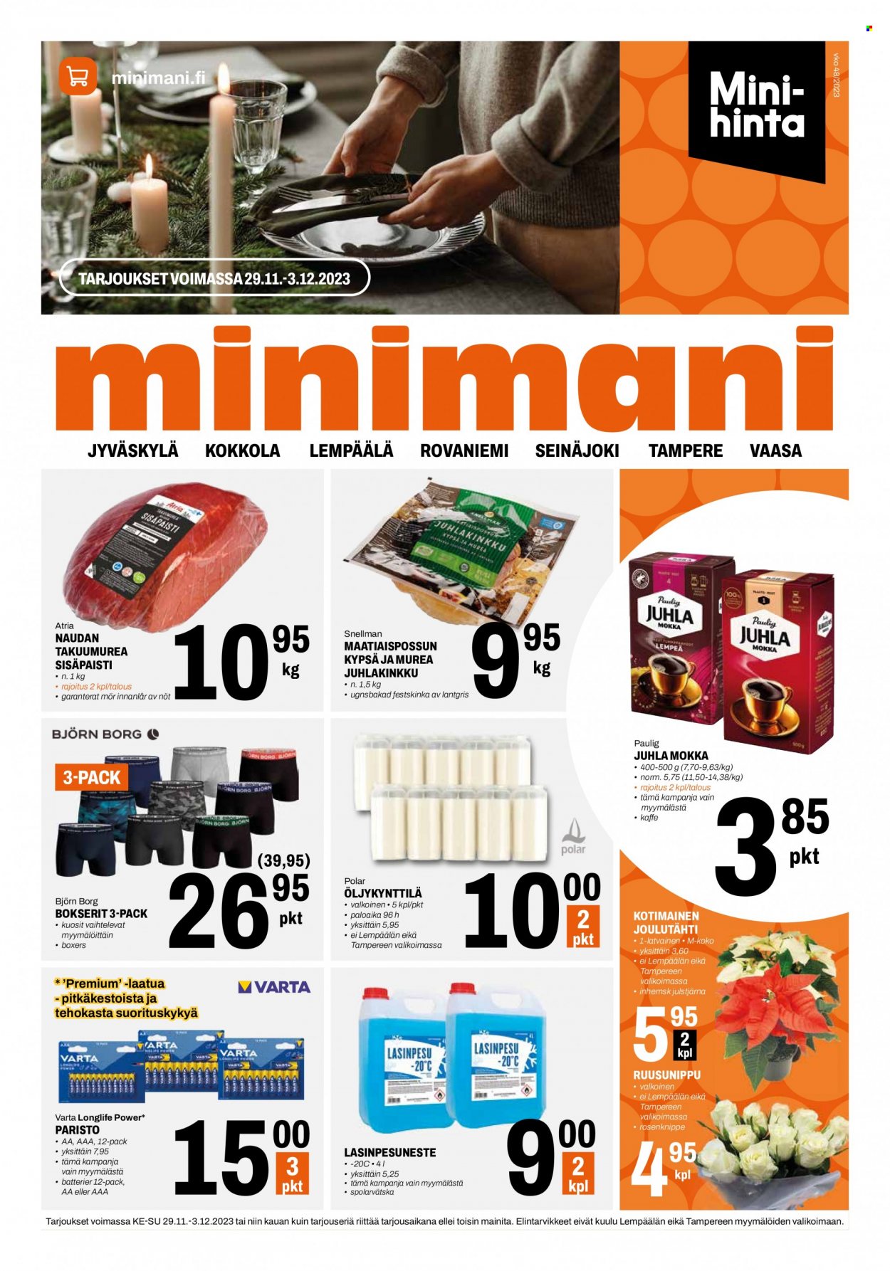 Minimani tarjoukset - 29.11.2023 - 03.12.2023. Sivu 1