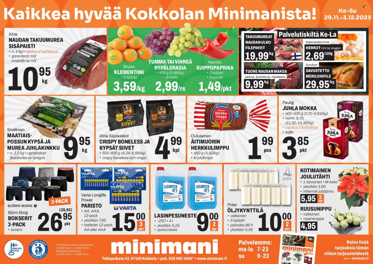 Minimani tarjoukset - 29.11.2023 - 03.12.2023. Sivu 1