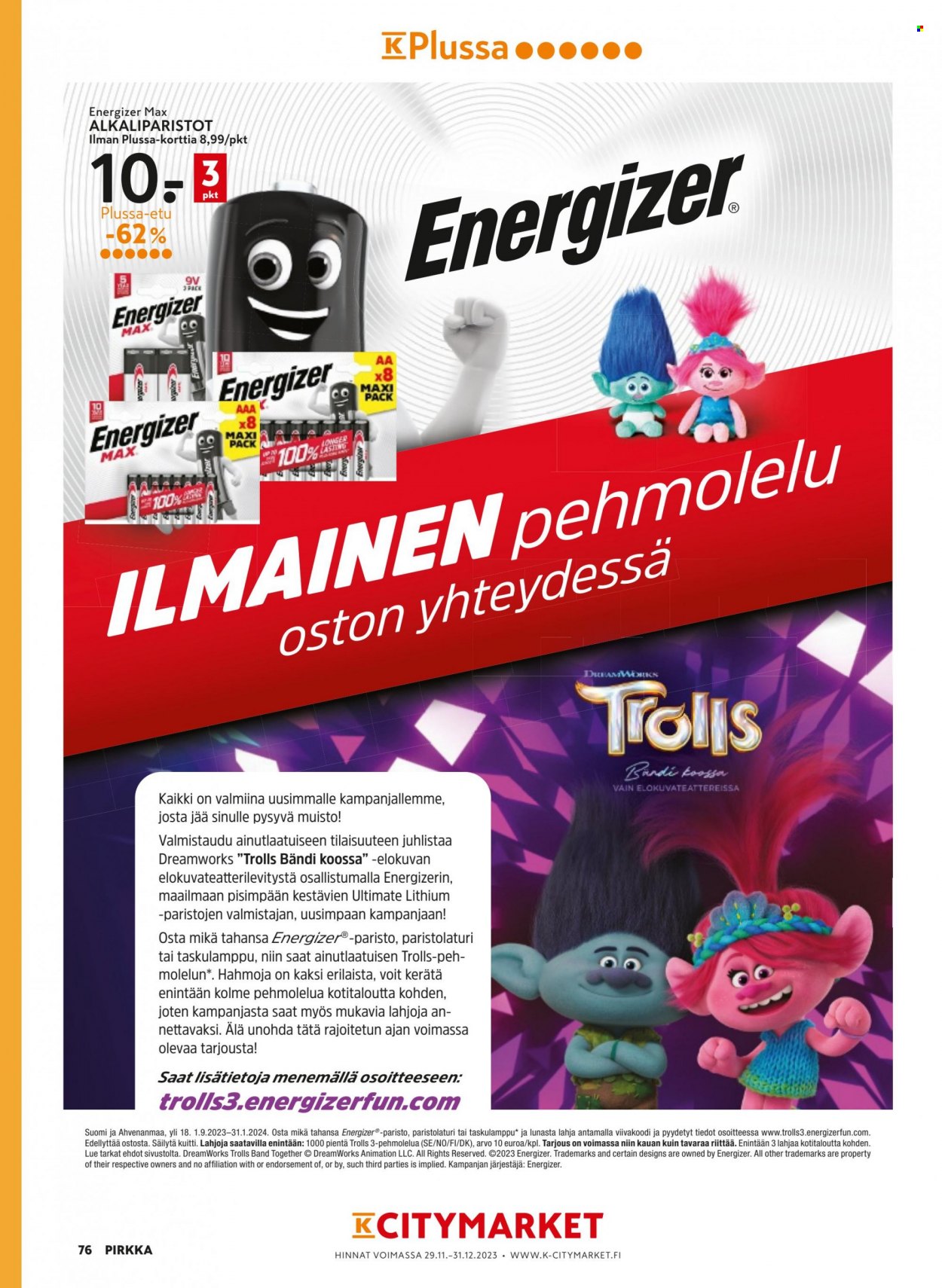 K-market tarjoukset - 29.11.2023 - 23.01.2024. Sivu 76