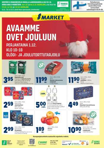 S-market tarjoukset  - 29.11.2023 - 06.12.2023.