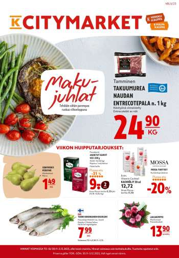 K-citymarket tarjoukset  - 30.11.2023 - 03.12.2023.