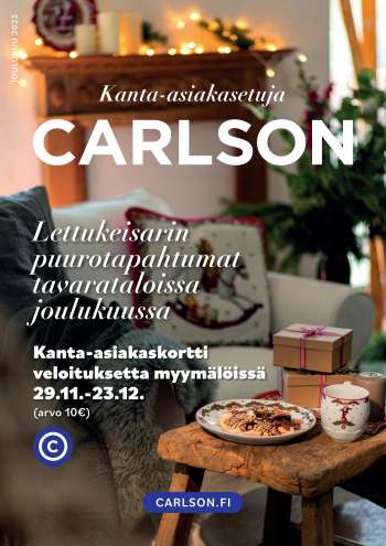 Carlson tarjoukset  - 29.11.2023 - 01.01.2024.