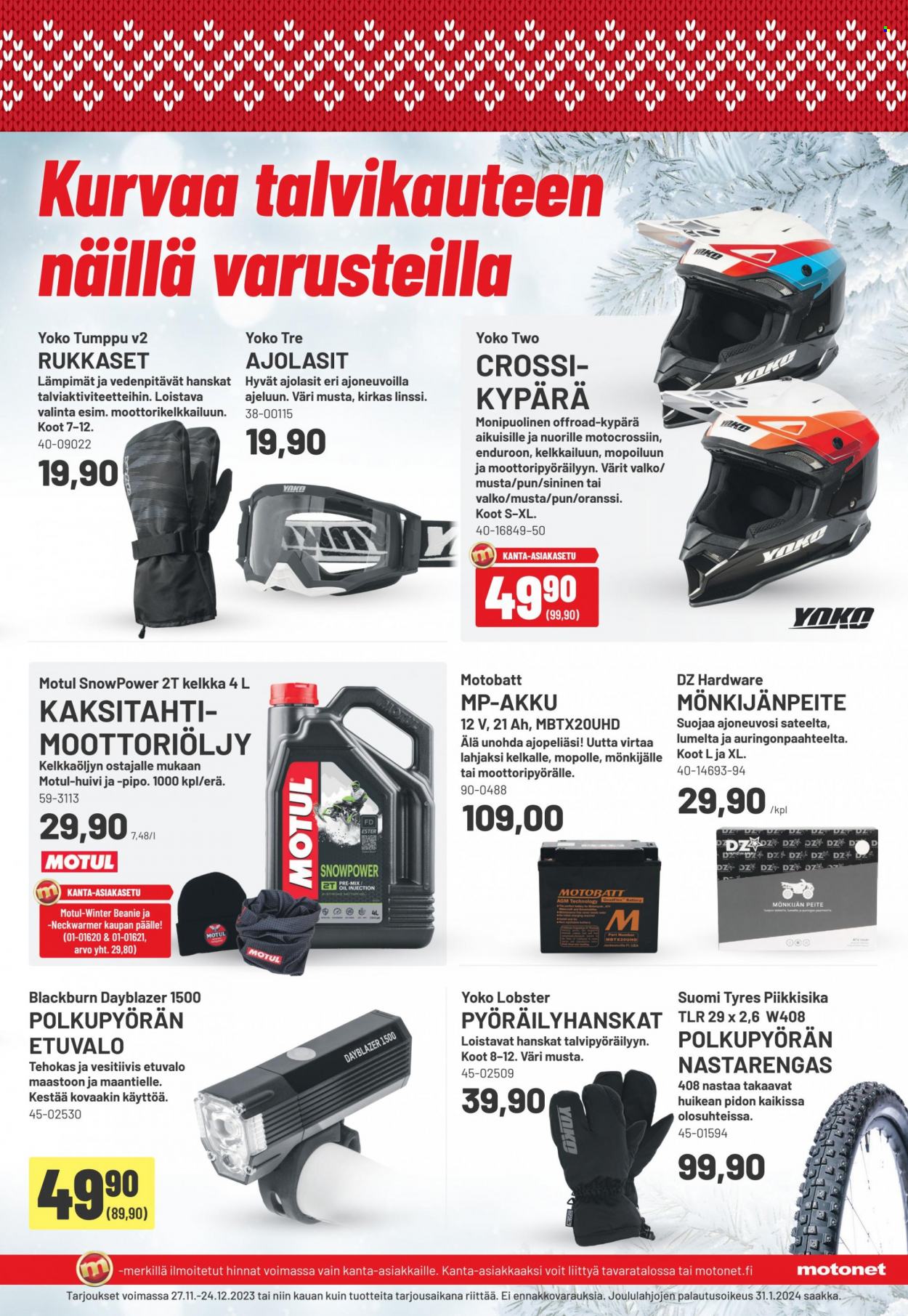 Motonet tarjoukset - 27.11.2023 - 24.12.2023. Sivu 3