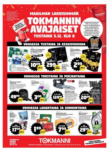 Tokmanni tarjoukset  - 05.12.2023 - 10.12.2023.