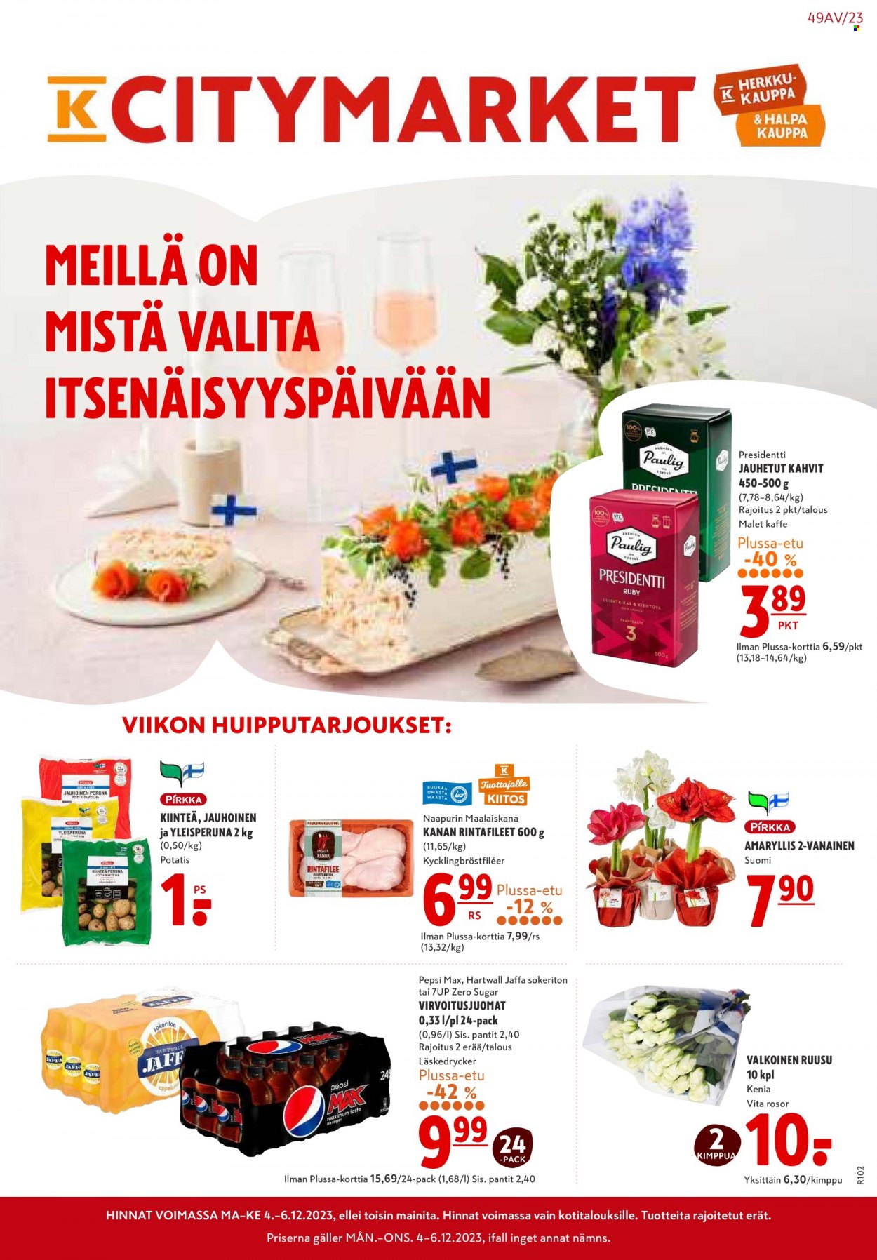 K-citymarket tarjoukset - 04.12.2023 - 13.12.2023. Sivu 1