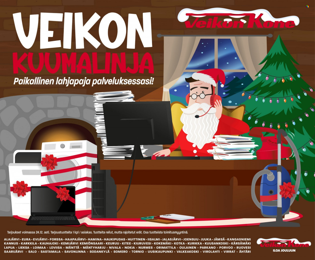 Veikon Kone tarjoukset - 04.12.2023 - 24.12.2023. Sivu 1
