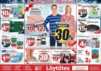 Löytötex tarjoukset  - 06.12.2023 - 12.12.2023.