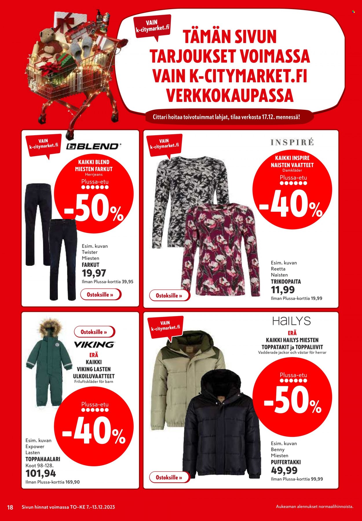 K-citymarket tarjoukset - 07.12.2023 - 13.12.2023. Sivu 18