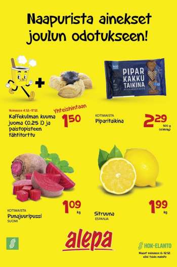 Alepa tarjoukset  - 06.12.2023 - 12.12.2023.