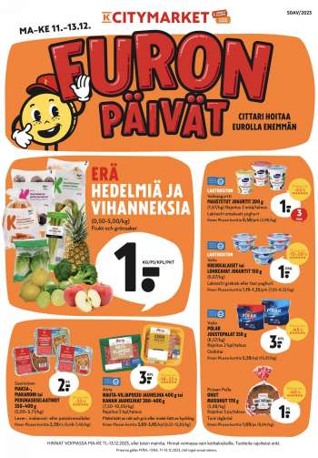 K-citymarket tarjoukset  - 11.12.2023 - 17.12.2023.
