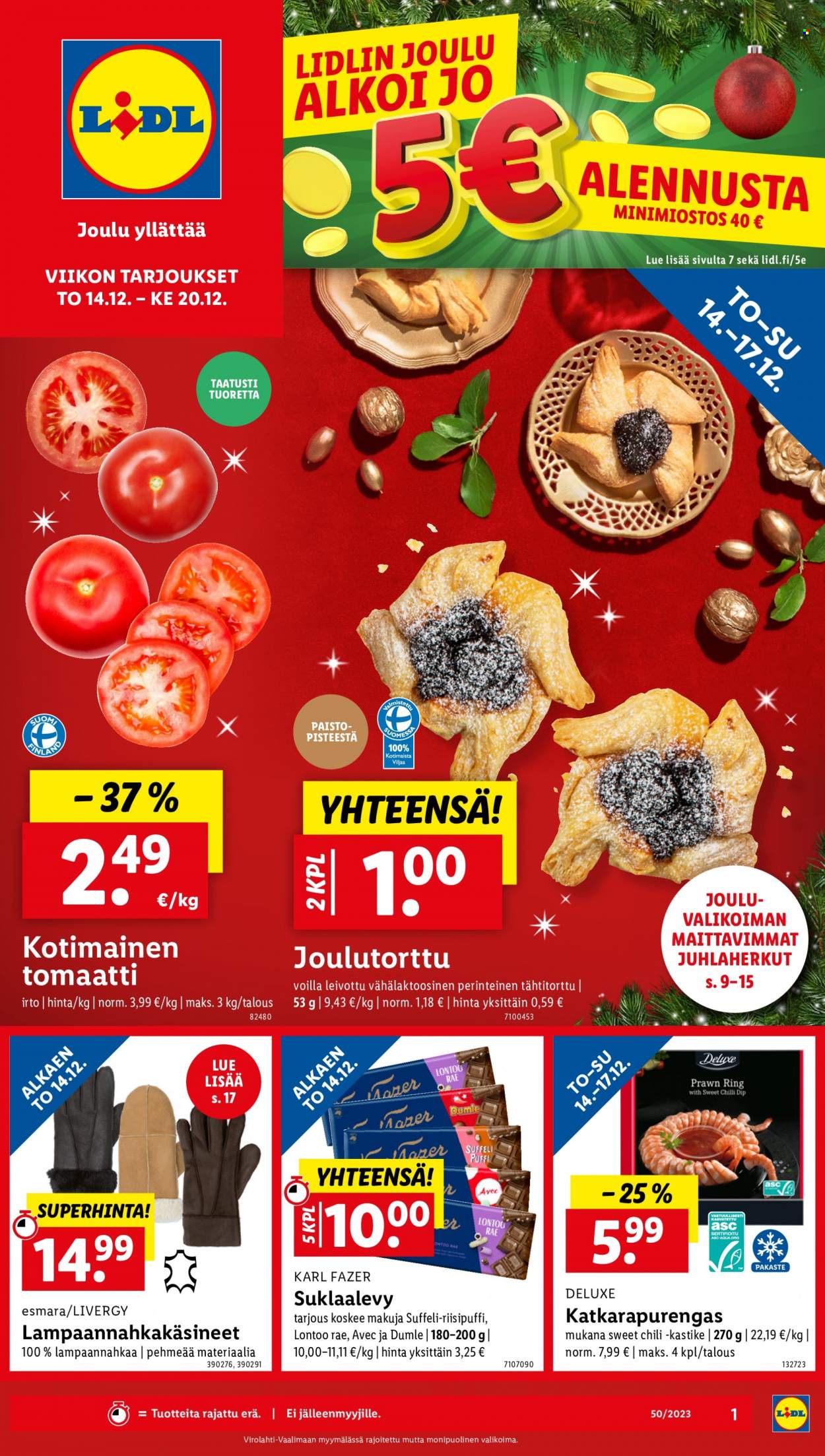Lidl tarjoukset - 14.12.2023 - 20.12.2023. Sivu 1