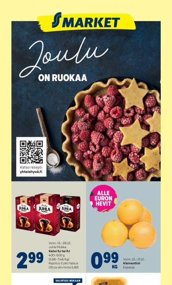 S-market tarjoukset  - 13.12.2023 - 17.12.2023.