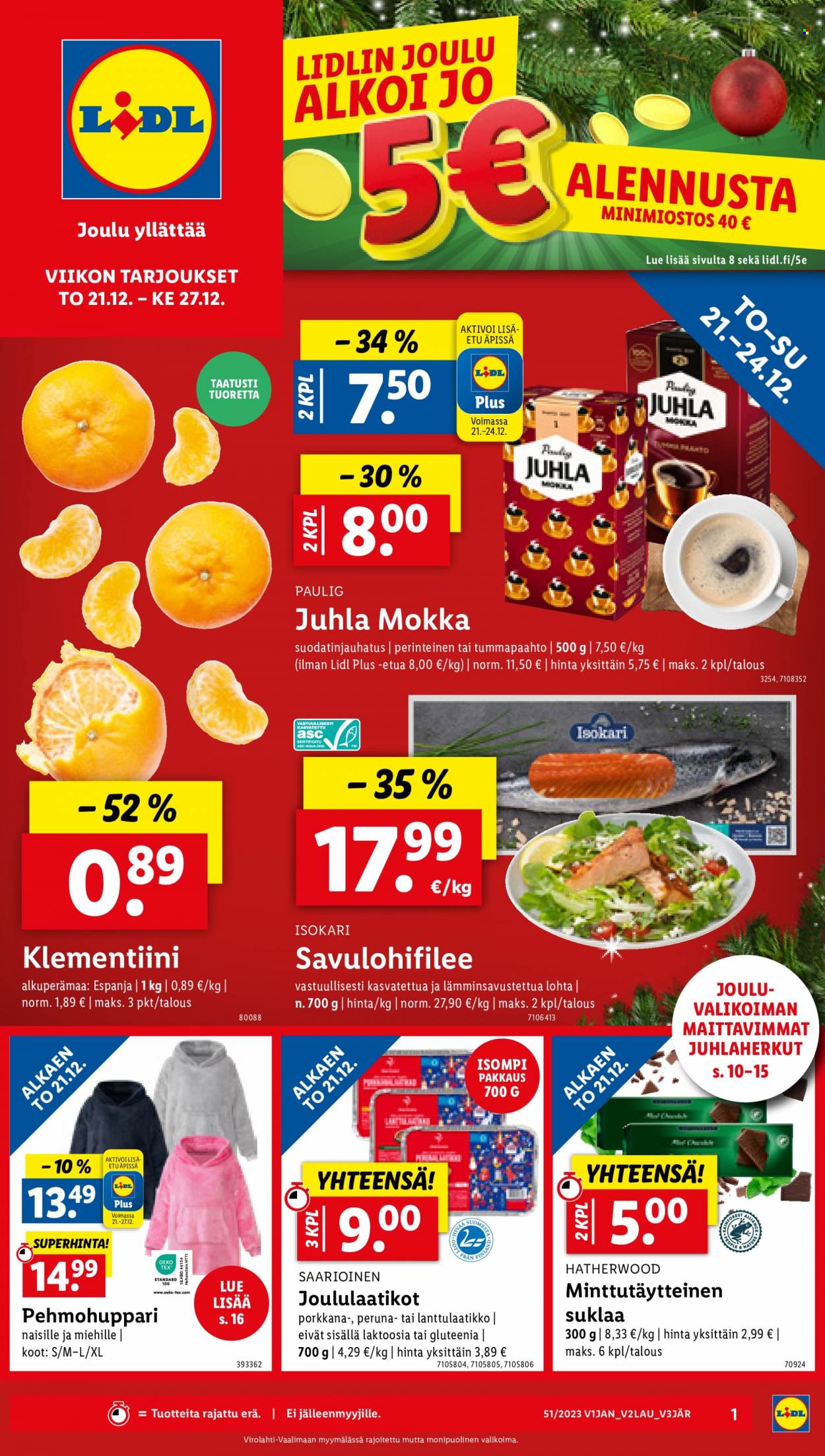Lidl tarjoukset - 21.12.2023 - 27.12.2023. Sivu 1
