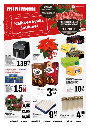 Minimani tarjoukset  - 20.12.2023 - 24.12.2023.