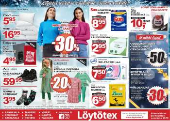 Löytötex tarjoukset  - 20.12.2023 - 26.12.2023.