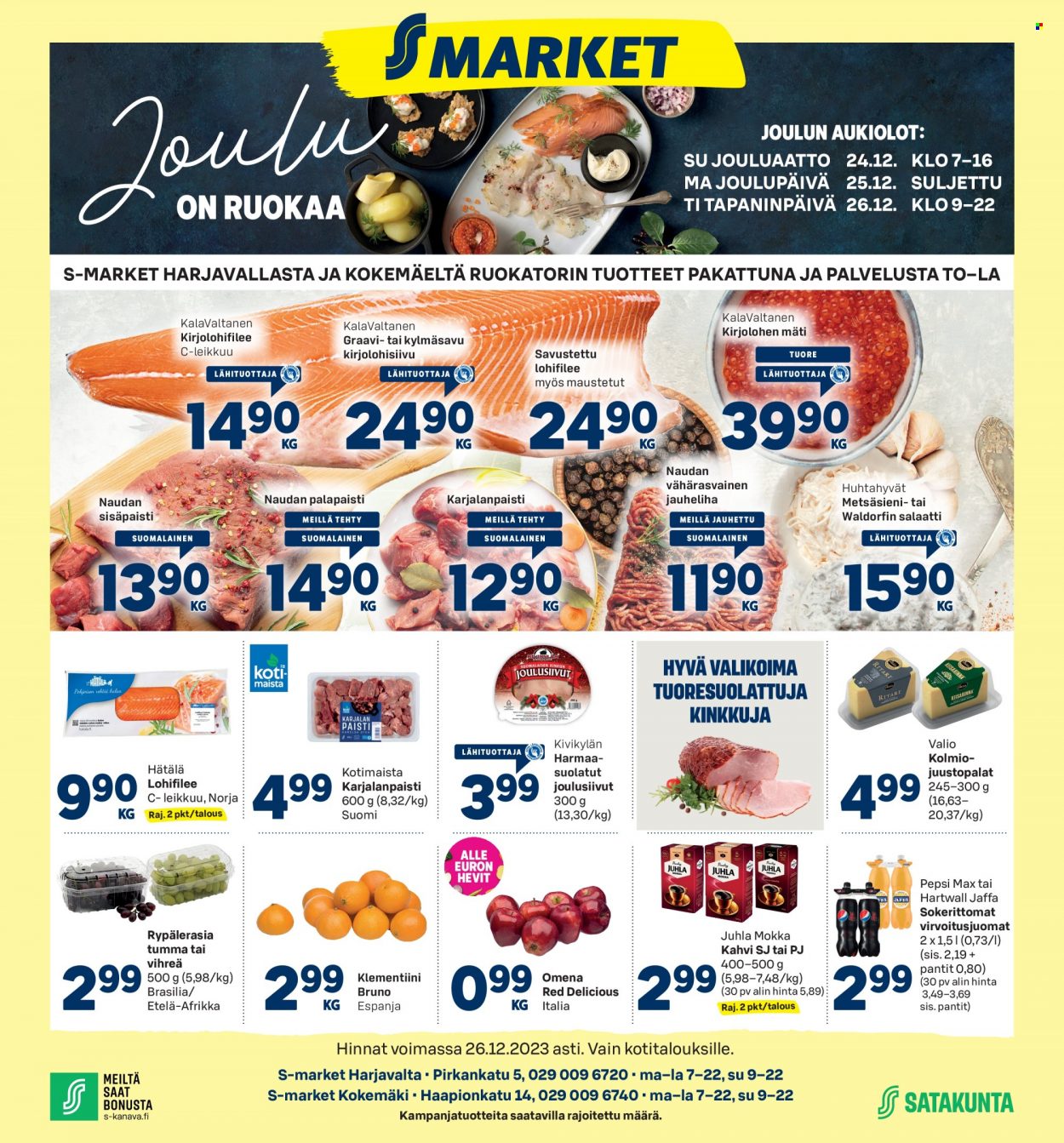 S-market tarjoukset - 20.12.2023 - 26.12.2023. Sivu 1