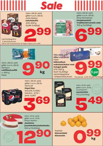 Sale tarjoukset  - 20.12.2023 - 31.12.2023.