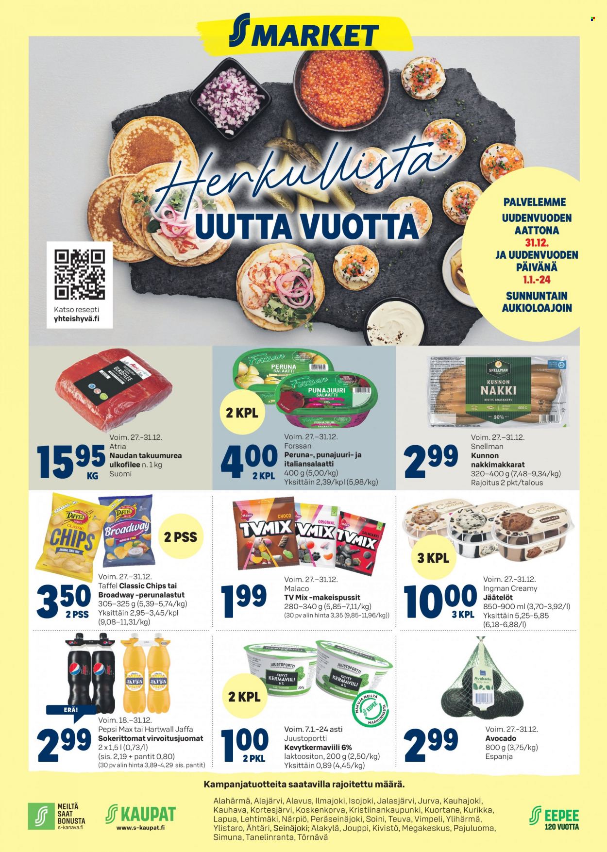 S-market tarjoukset - 27.12.2023 - 31.12.2023. Sivu 1