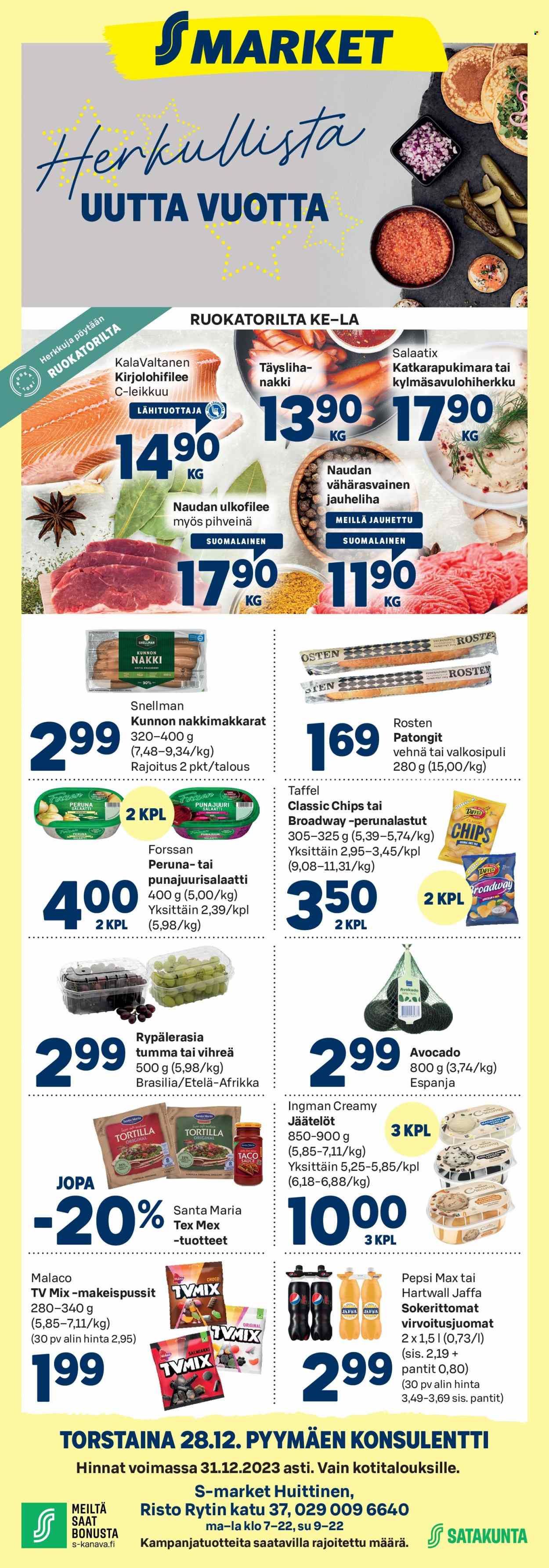 S-market tarjoukset - 28.12.2023 - 31.12.2023. Sivu 1