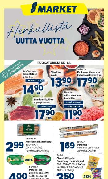S-market tarjoukset  - 28.12.2023 - 31.12.2023.