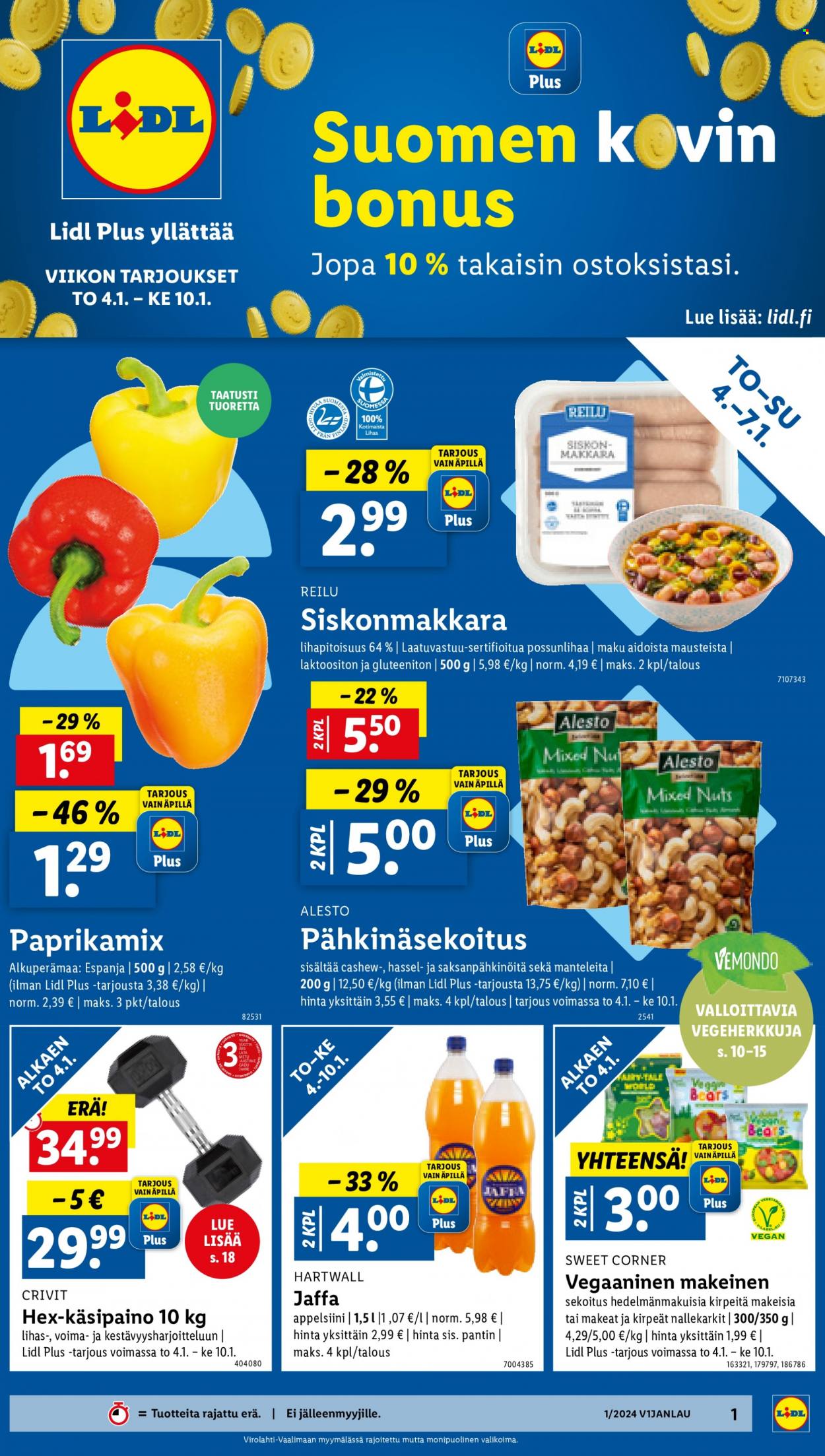 Lidl tarjoukset - 04.01.2024 - 10.01.2024. Sivu 1