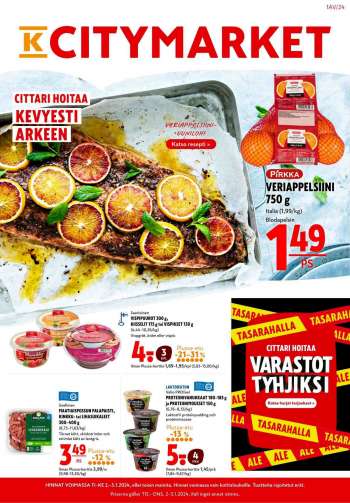 K-citymarket tarjoukset  - 02.01.2024 - 07.01.2024.