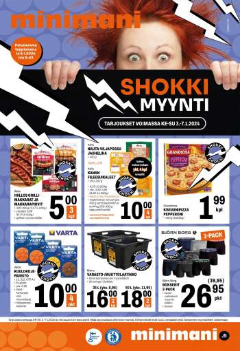 Minimani tarjoukset  - 03.01.2024 - 07.01.2024.