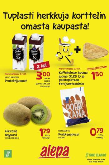 Alepa tarjoukset  - 03.01.2024 - 09.01.2024.