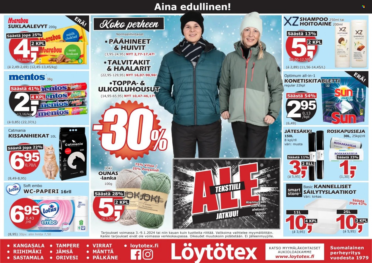 Löytötex tarjoukset - 03.01.2024 - 09.01.2024. Sivu 1