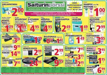 Saiturinpörssi tarjoukset  - 04.01.2024 - 10.01.2024.