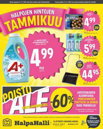 HalpaHalli tarjoukset  - 08.01.2024 - 14.01.2024.
