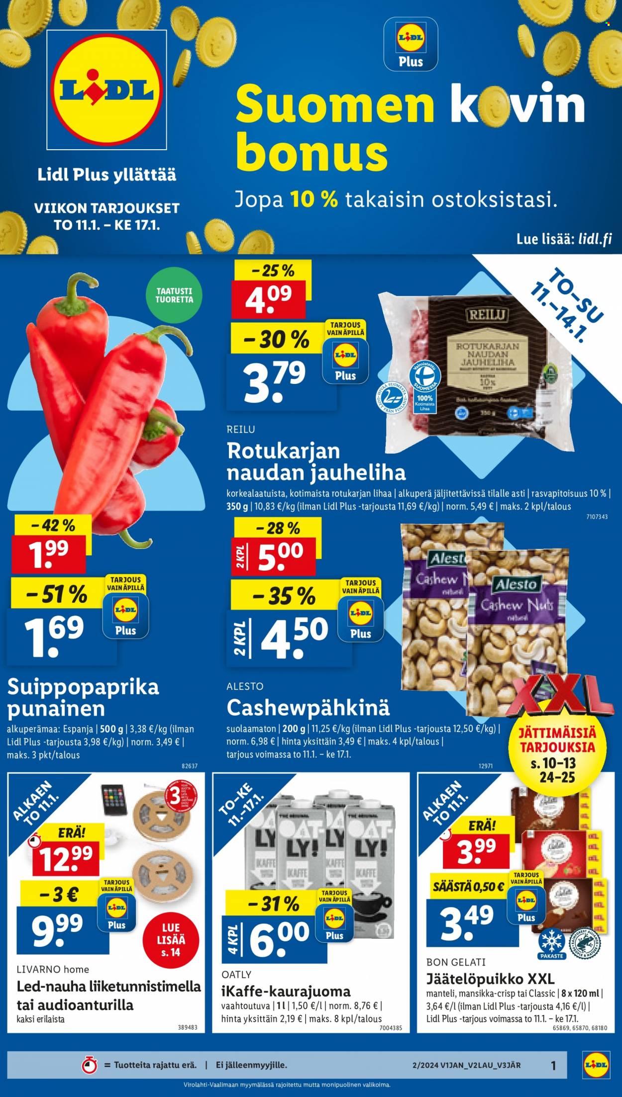 Lidl tarjoukset - 11.01.2024 - 17.01.2024. Sivu 1