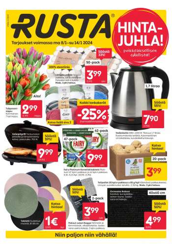 Rusta tarjoukset  - 08.01.2024 - 14.01.2024.