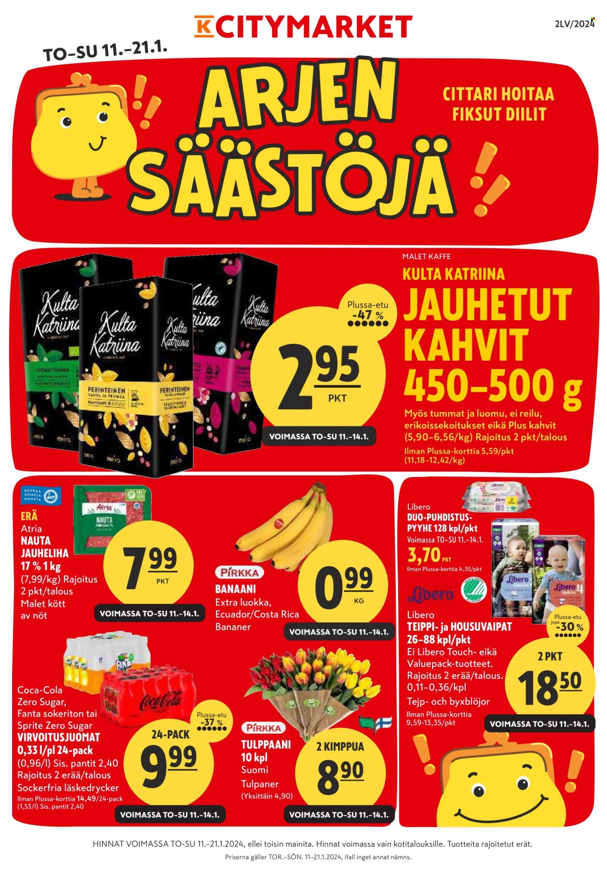 K-citymarket tarjoukset - 11.01.2024 - 21.01.2024. Sivu 1