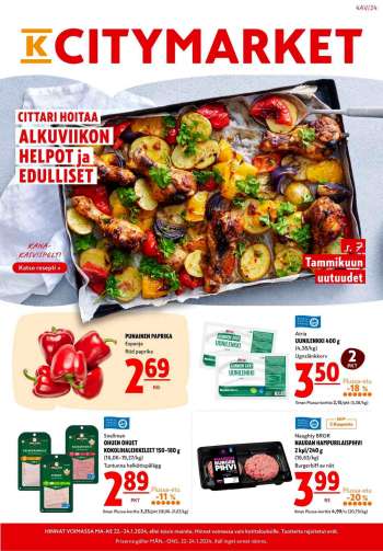 K-citymarket tarjoukset  - 22.01.2024 - 28.01.2024.