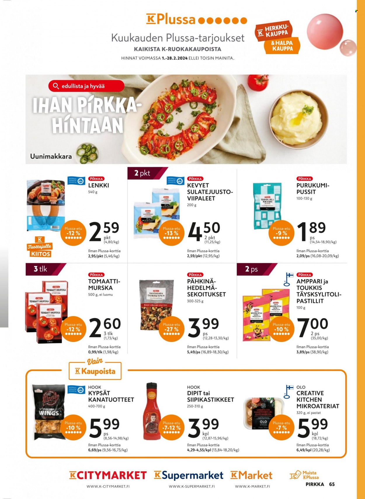 K-market tarjoukset - 24.01.2024 - 27.02.2024. Sivu 65