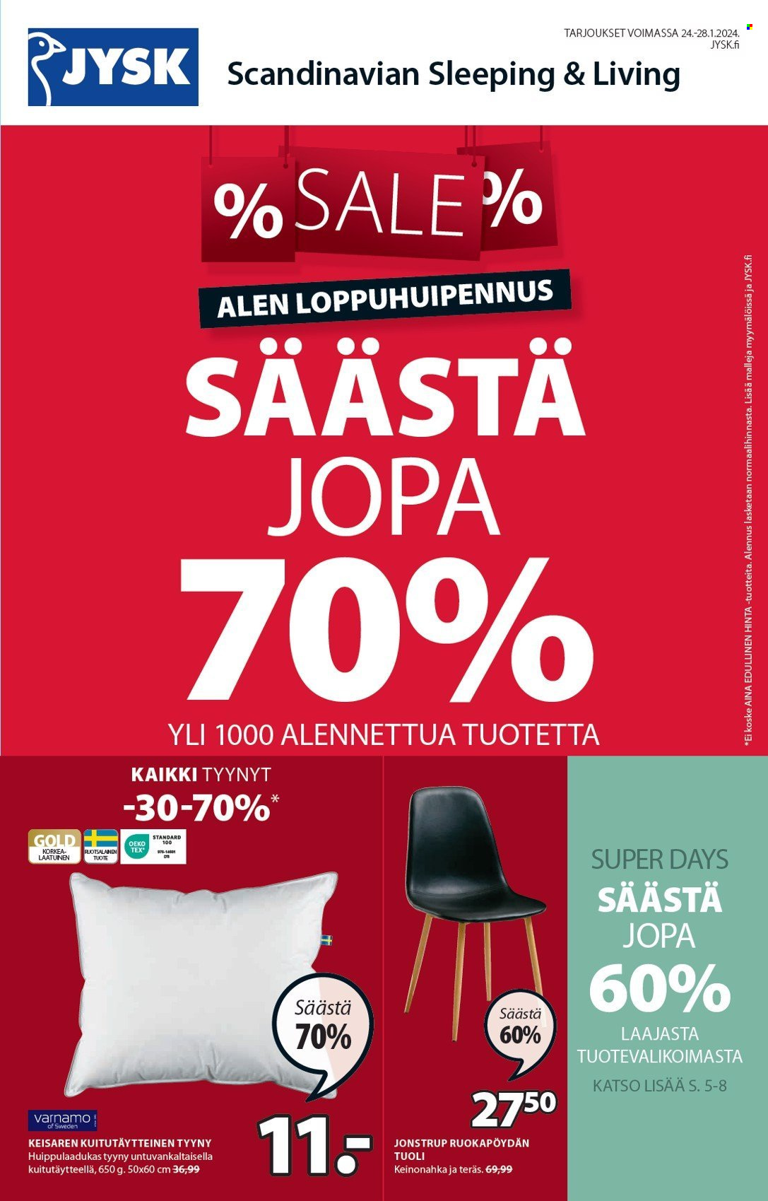JYSK tarjoukset - 24.01.2024 - 28.01.2024. Sivu 2