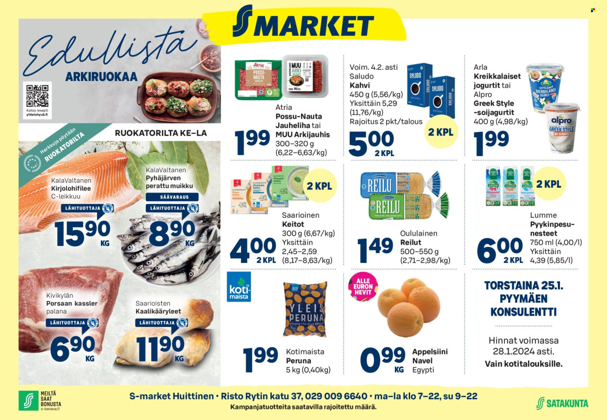 S-market tarjoukset - 24.01.2024 - 28.01.2024. Sivu 1
