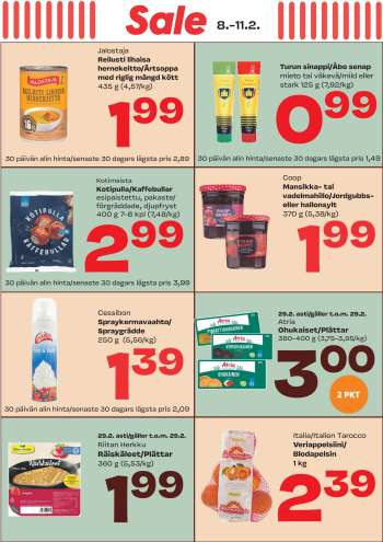 Sale tarjoukset  - 08.02.2024 - 11.02.2024.