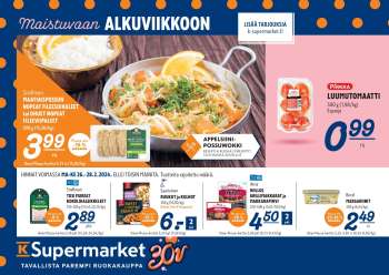 K-Supermarket tarjoukset  - 26.02.2024 - 28.02.2024.